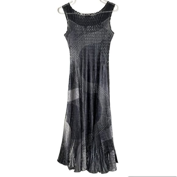 Komarov Fit and Flare Sleeveless Metallic Midi Dress size S - Picture 1 of 7